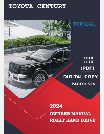 toyota century 2024 owners manual in english